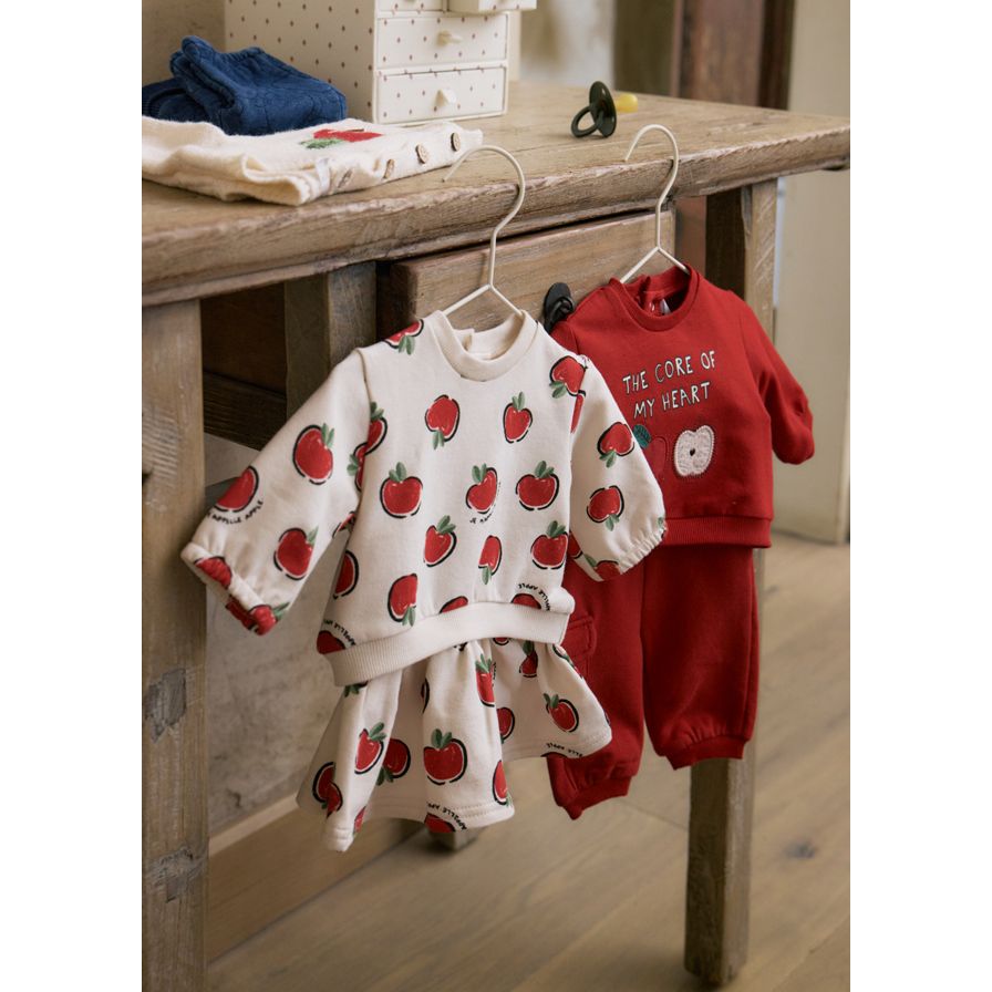 Mayoral Girls Top, Skirt & Jogger 4 Piece Set 2630 Cherry