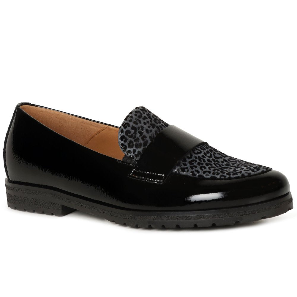 Gabor Womens Shoe 72.042.27 Black Patent/Anthracite