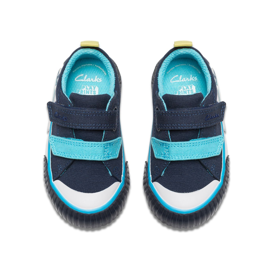 Clarks Boys Shoe Foxing Tail T Navy Combi