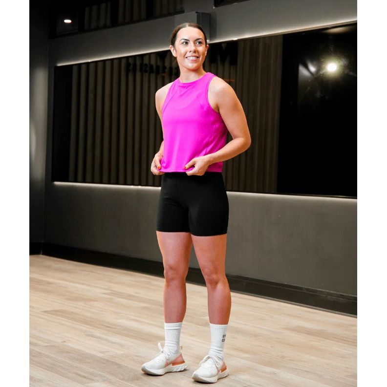 Gym+Coffee Womens Relentless Bike Shorts 5” Jet Black