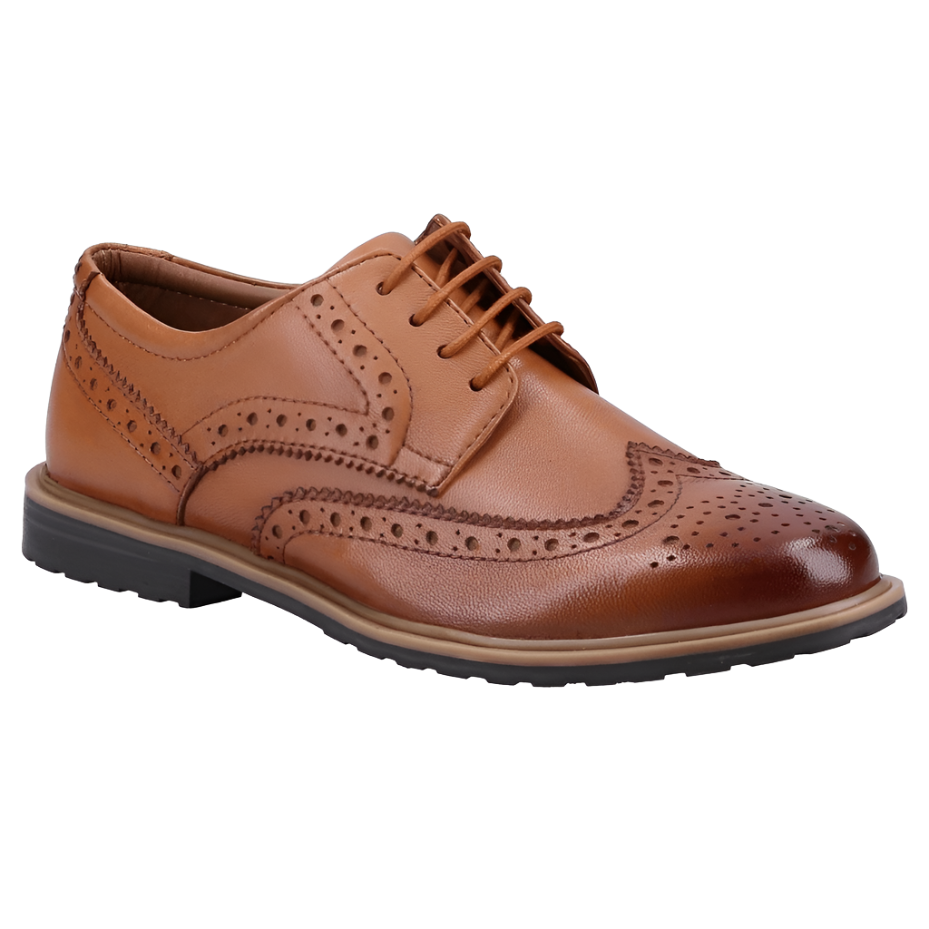 Hush Puppies Womens Verity Brogue Tan - Donaghys