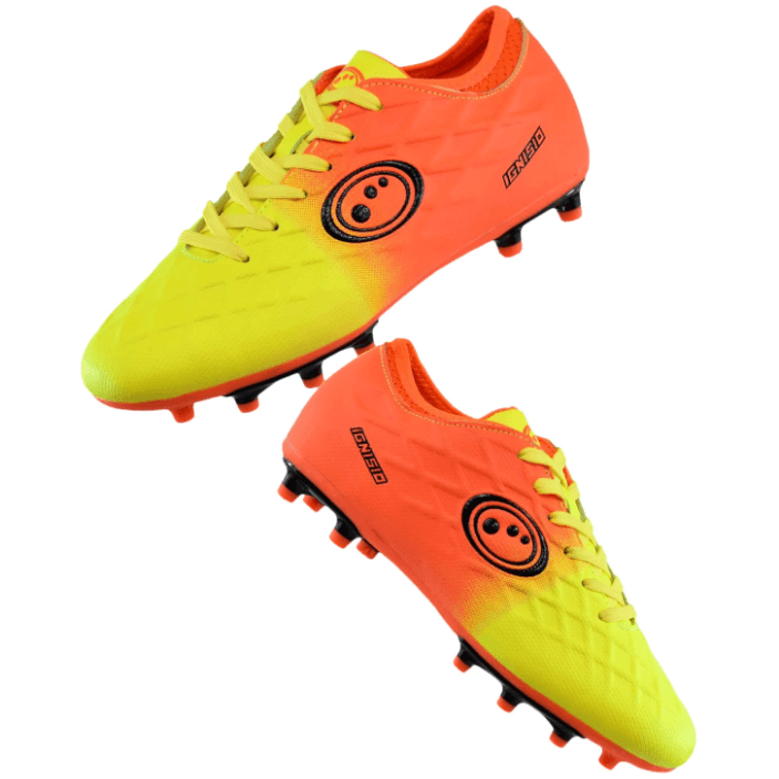 Optimum Kids Ignisio Lace Up Moulded Stud Rugby Boot Yellow/Orange - Donaghys