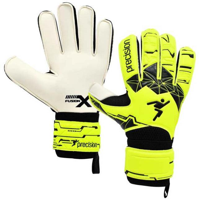 Precision Junior Fusion X Goalkeeping Gloves PRG159 Yellow/Black