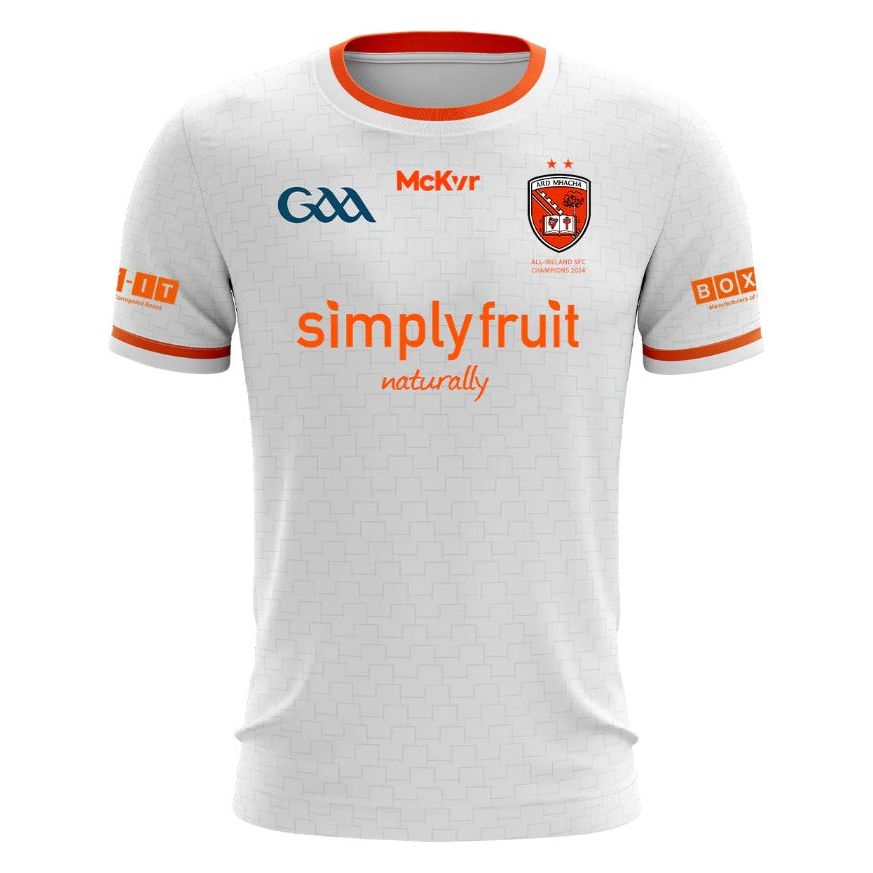 McKeever Adults Player Fit Armagh All Ireland Winners Jersey White