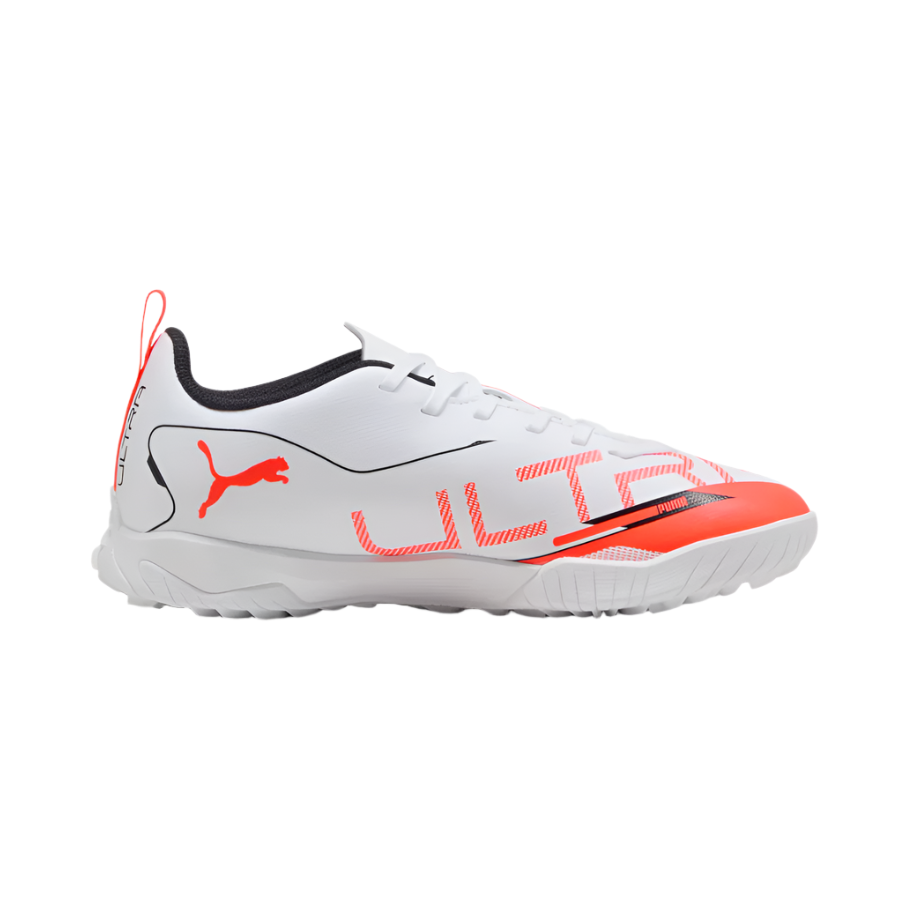 Puma Junior Astro Turf Ultra Play TT White/Black/Glowing Red