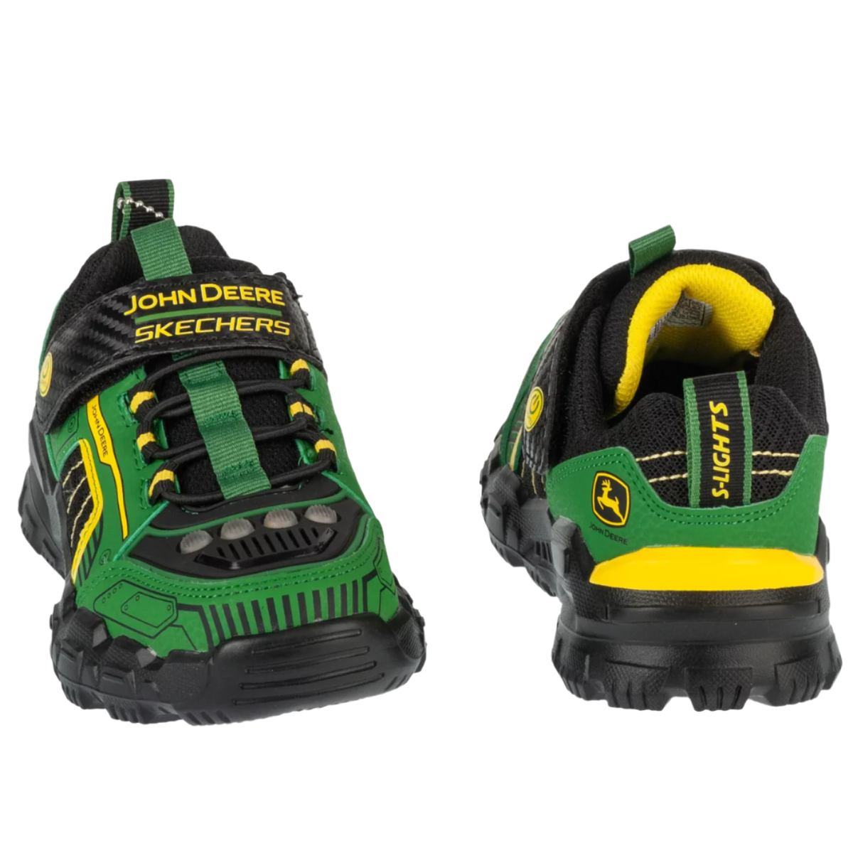 Skechers Boys Trainer S Lights Adventure Track Rugged Brights Green/Black