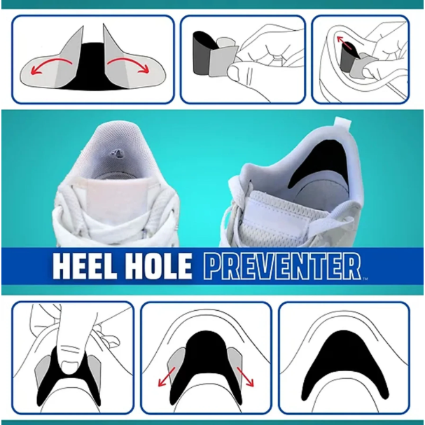 Trainer Armour Big Heel Hole Preventer Black