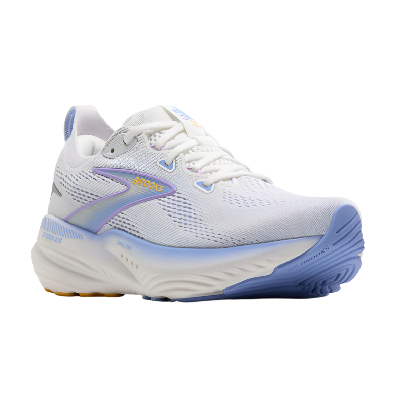 Brooks Womens Trainer Glycerin GTS 22 White/Blue Heron/Apricot