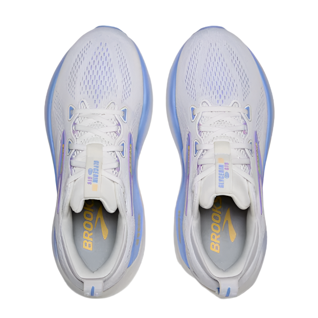 Brooks Womens Trainer Glycerin GTS 22 White/Blue Heron/Apricot