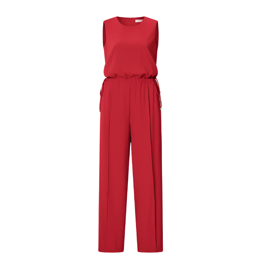 YAYA Womens Jumpsuit 01-341019-507 Scarlet Sage Red