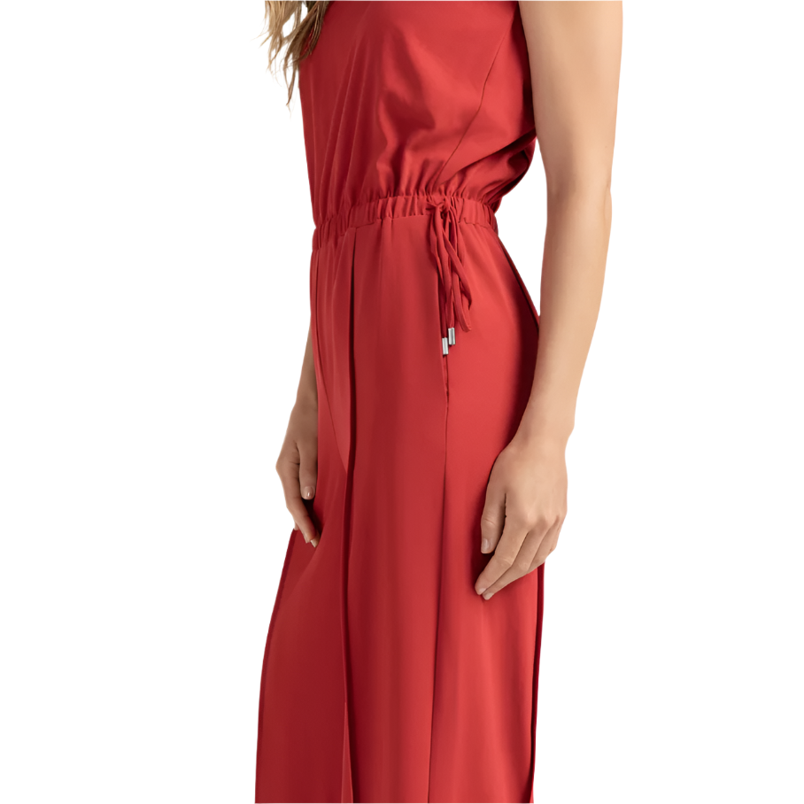 YAYA Womens Jumpsuit 01-341019-507 Scarlet Sage Red