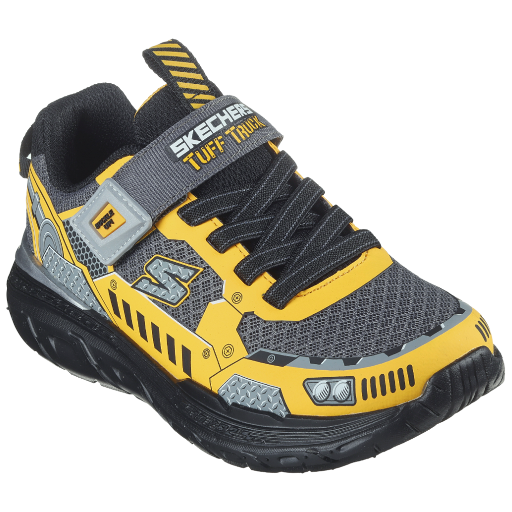 Skechers Boys Trainer Skech Tracks Charcoal/Yellow