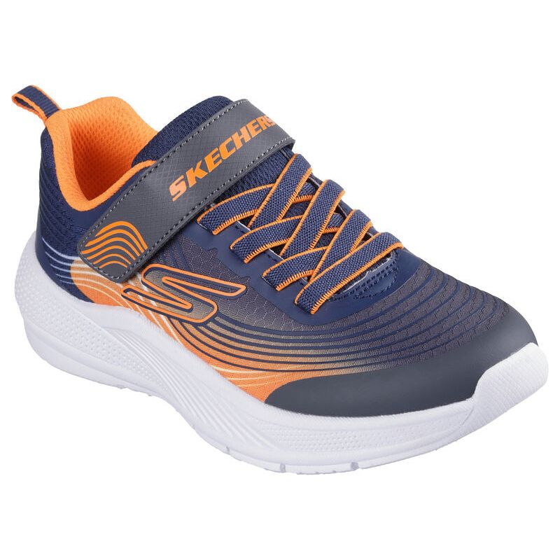Skechers Boys Trainer Microspec Advance Navy/Orange