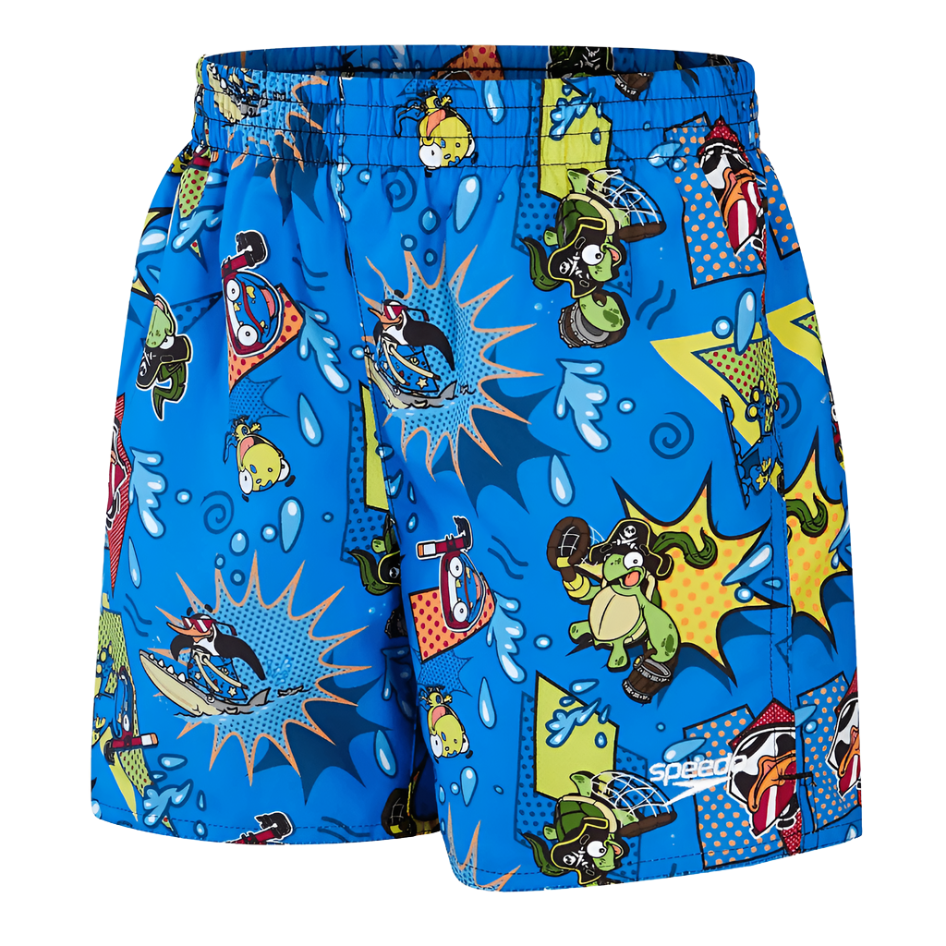 Speedo Boys Infant Learn To Swim 11” Swim Shorts Blue/Yellow - Donaghys