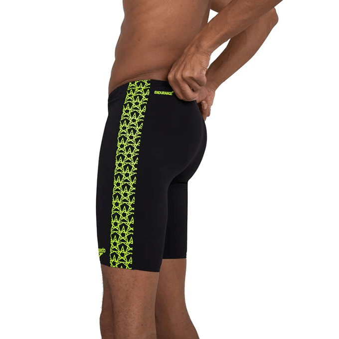 Speedo Mens Boomstar Splice Jammer Aquashort AM Black/Yellow - Donaghys
