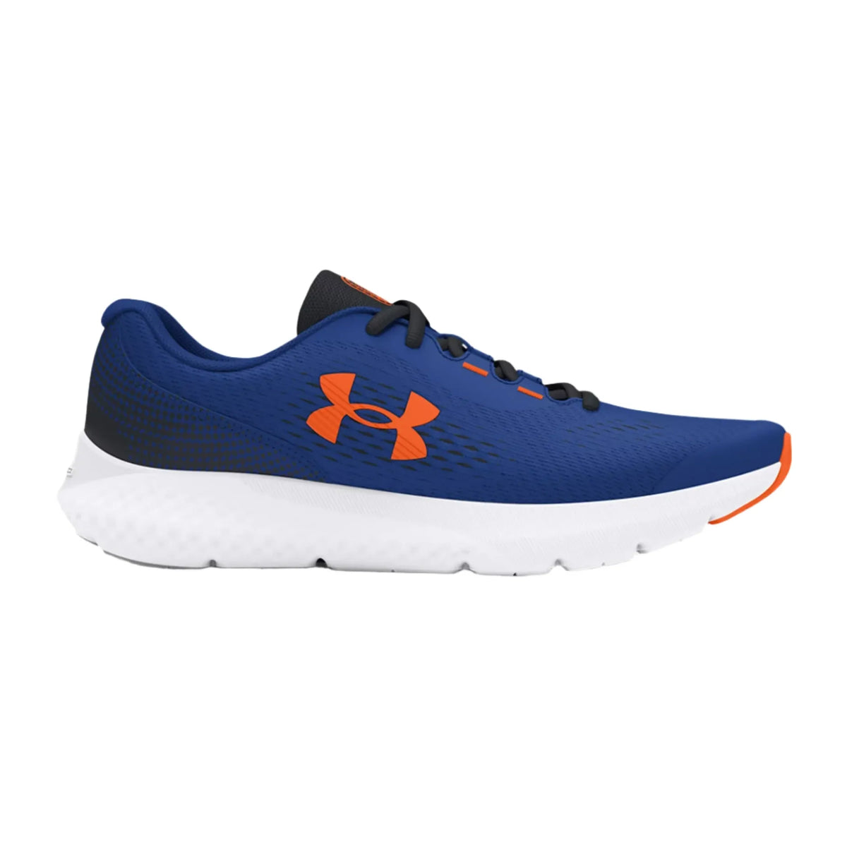 Under Armour Boys Trainer BGS Charged Rogue 4 Tech Blue / Black / Orange Blast