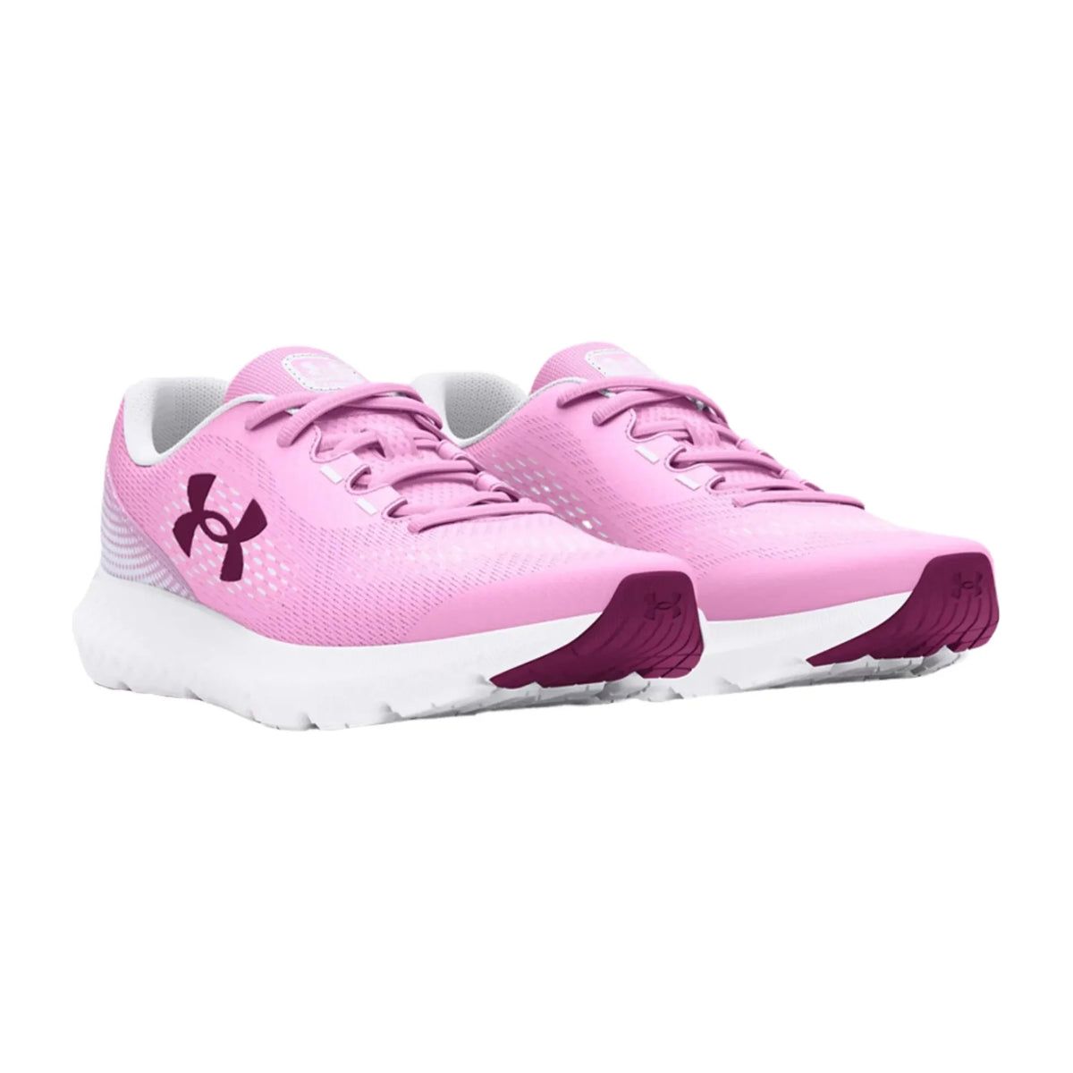 Under Armour Girls Trainer GGS Charged Rogue 4 Stellar Pink / White/ Purple Gemini