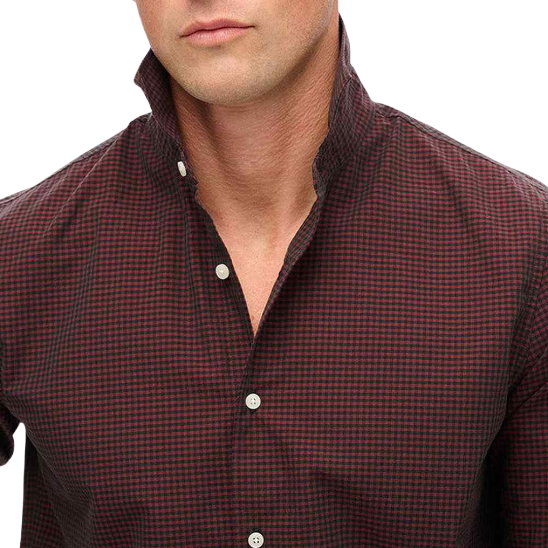 Superdry Mens Casual LS Shirt Red/Green Check