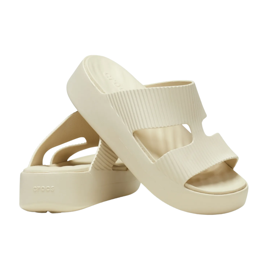 Crocs Womens Sandal Getaway Groove Platfrom HStrap Sandstone