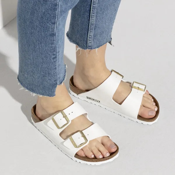 Birkenstock Womens Sandal Arizona Birko-Flor Patent White Patent