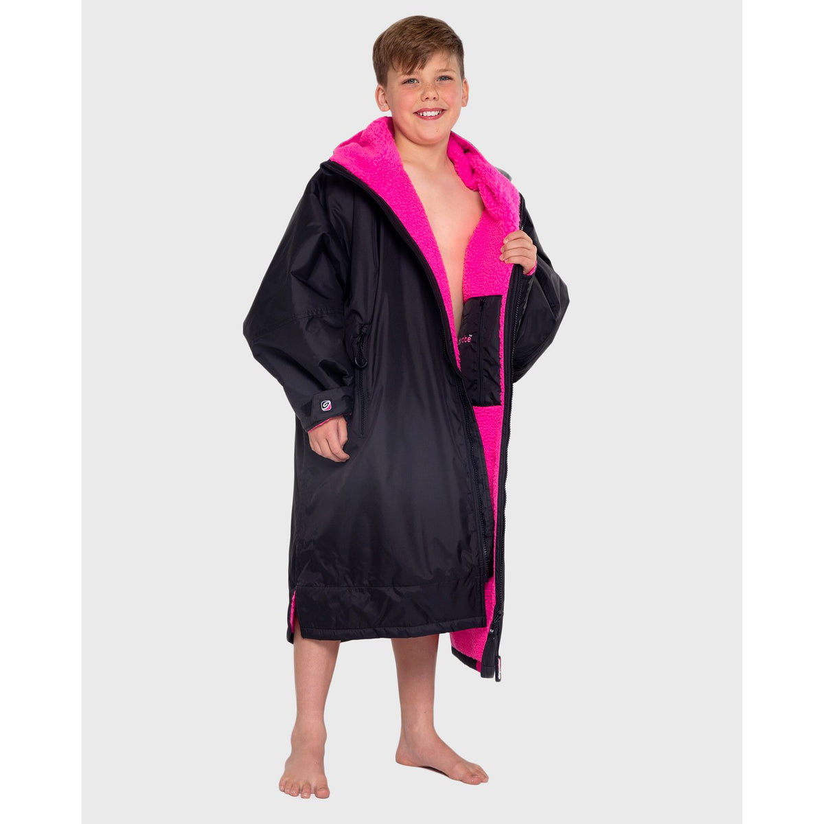 Dryrobe Kids Advance Long Sleeve V3 Black Pink