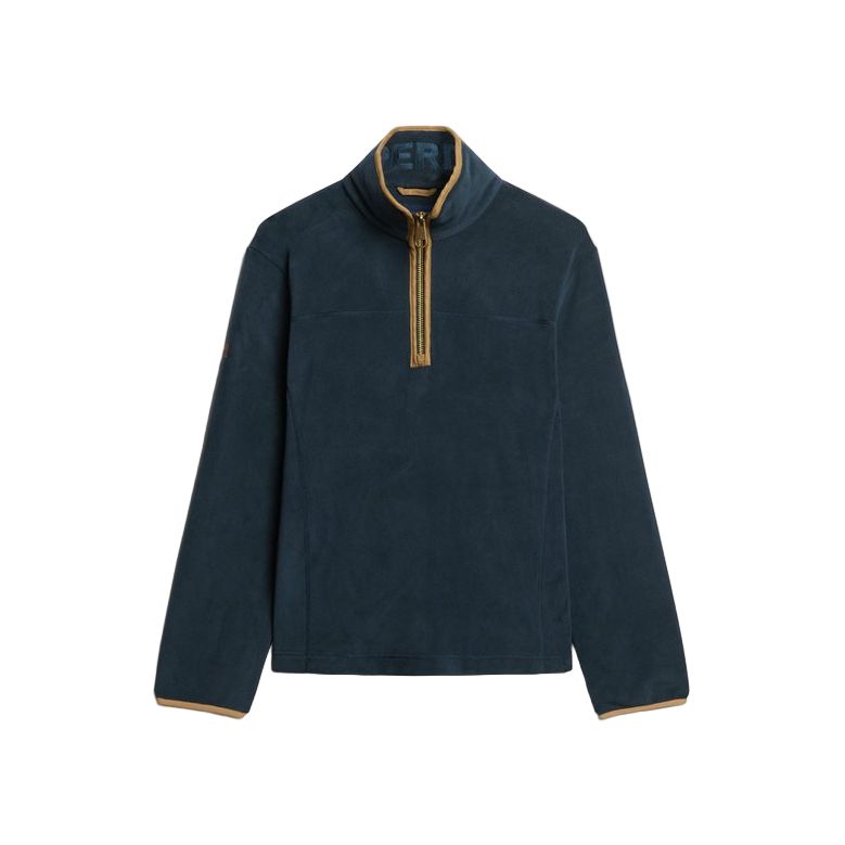 Superdry Mens Fleece Estate Half Zip Eclipse Navy