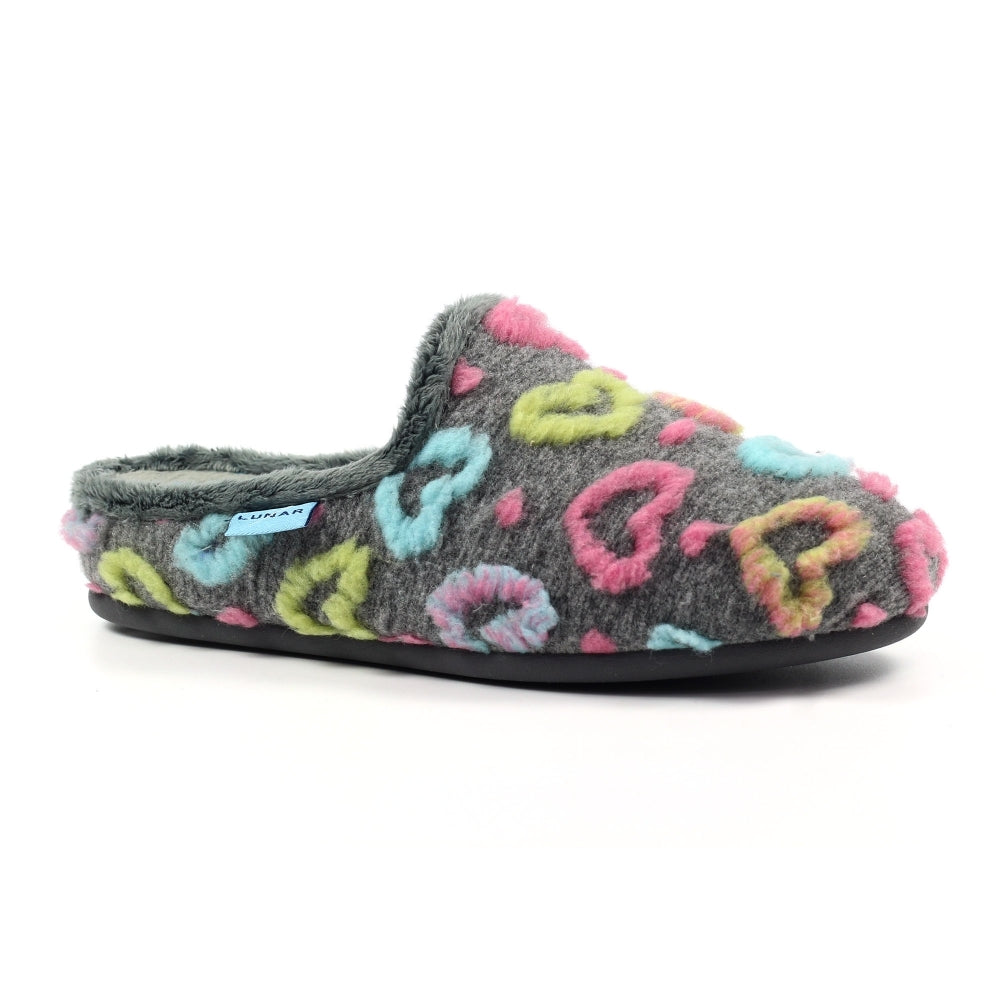 Lunar Womens Slipper Valentine Grey