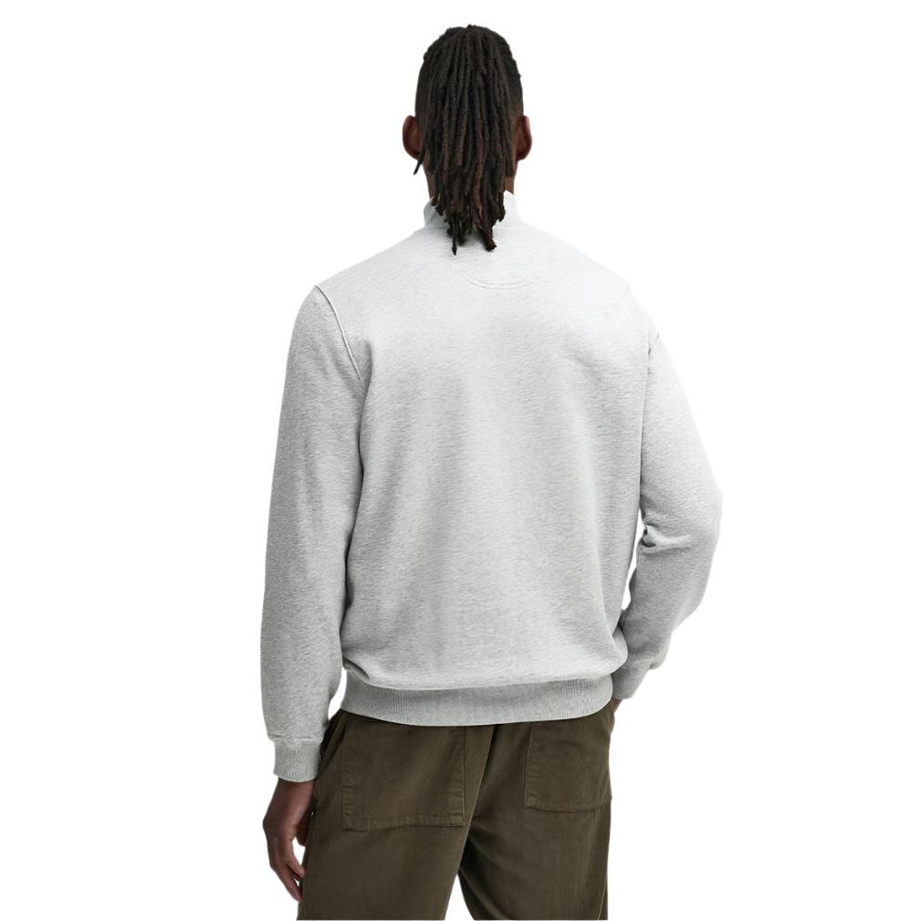 Barbour Mens Sweatshirt Beckhill ½ Zip Grey Marl