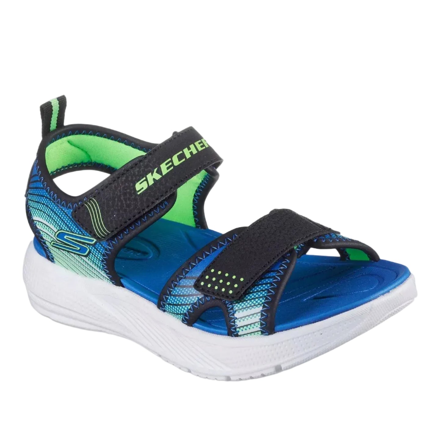 Skechers boys' black sandal with velcro