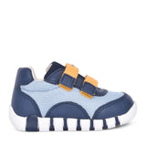 Geox boys' navy leather trainer