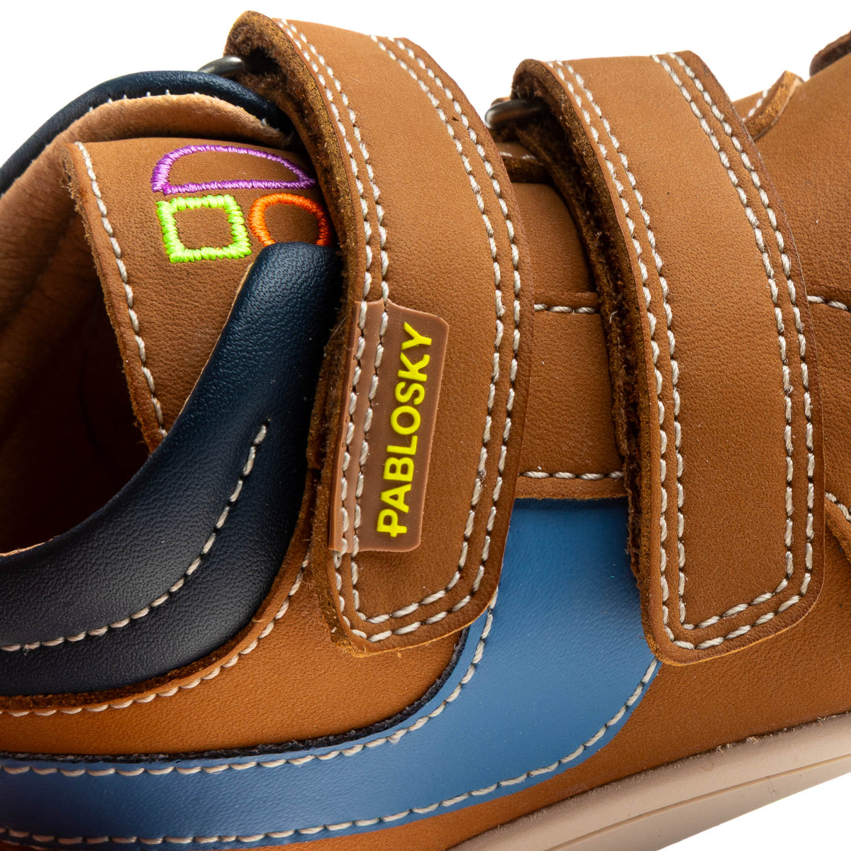 Pablosky boys' cognac brown leather boot