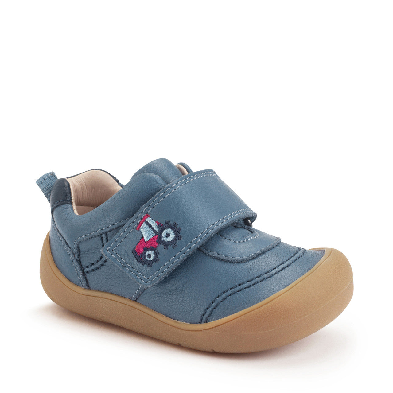 Startrite boys' blue leather shoe with velcro