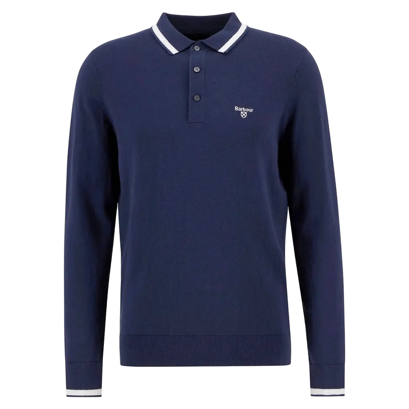 Barbour Mens Polo Shirt Rocton Knitted Navy