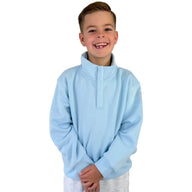 Gym+Coffee Kids Kids Snap Collar Sierra Sweatshirt Glacial Blue