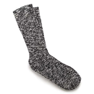 Birkenstock Mens Cotton Slub Socks Black/Gray