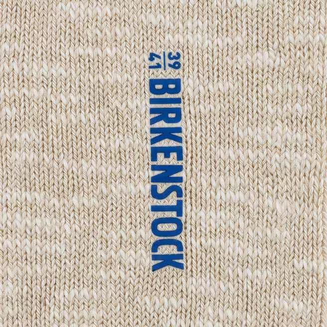 Birkenstock Mens Cotton Slub Socks Beige/White