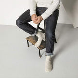 Birkenstock Mens Cotton Slub Socks Beige/White