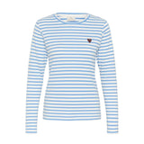 Kaffe Womens T-Shirt Liddy Chalk/Provance/Fudge Heart