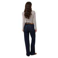 Kaffe Womens T-Shirt Libby Chalk/Fudge/Wild Rose Heart
