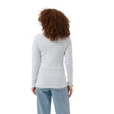 Kaffe Womens Liddy T-shirt Chalk/Blue Fog-Brown Heart