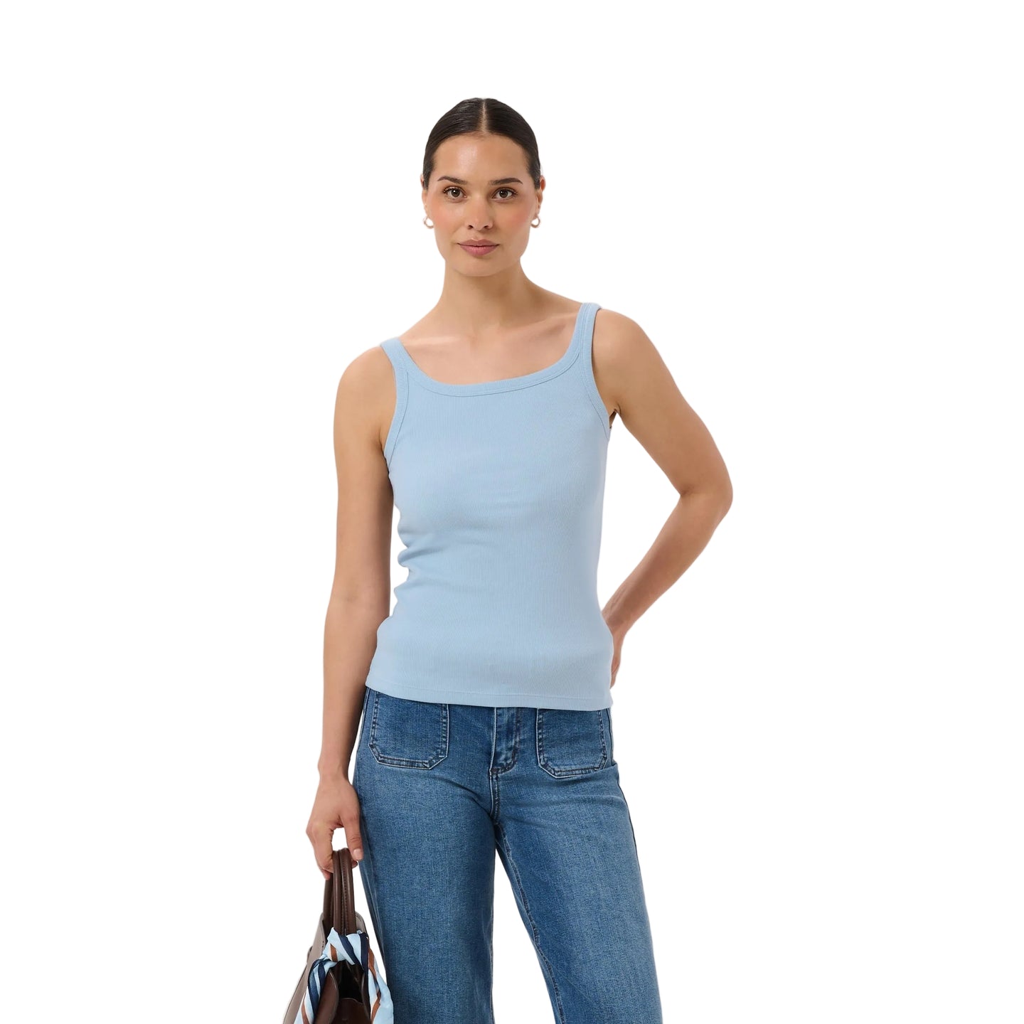 Kaffe Womens KAcarna Tank Top Blue Fog
