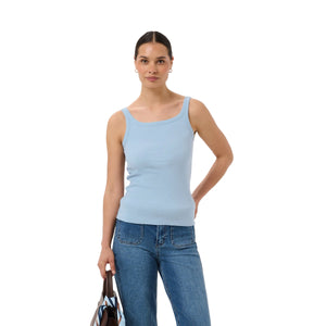 Kaffe Womens KAcarna Tank Top Blue Fog