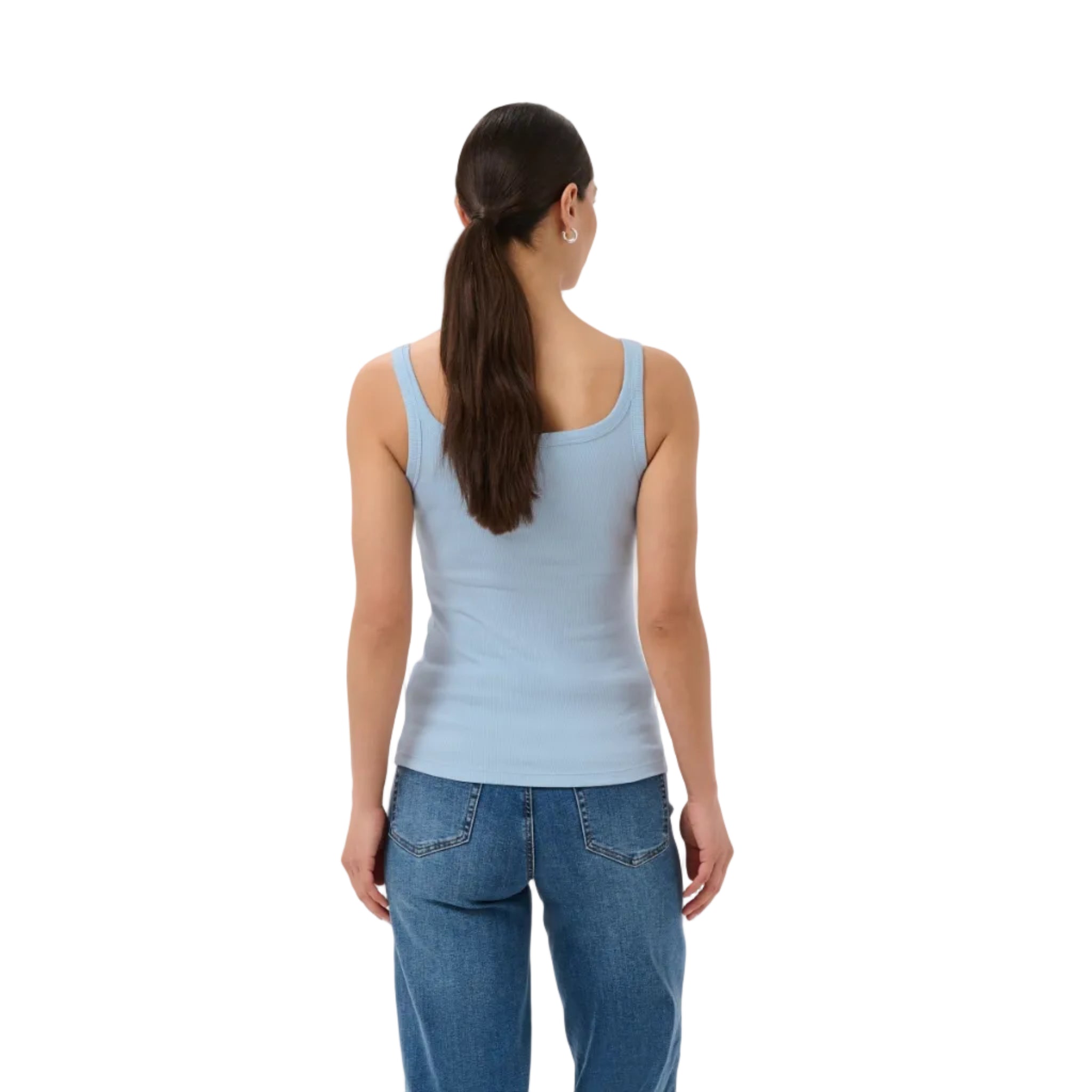 Kaffe Womens KAcarna Tank Top Blue Fog