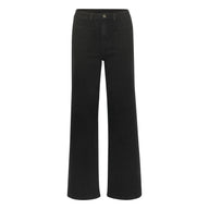 Kaffe Womens KAkarla HW Wide Jeans Black Deep