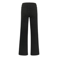 Kaffe Womens KAkarla HW Wide Jeans Black Deep