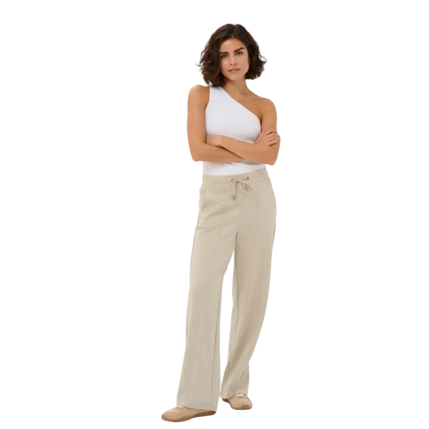 Kaffe Womens KAjenny Straight Pants Feather Grey