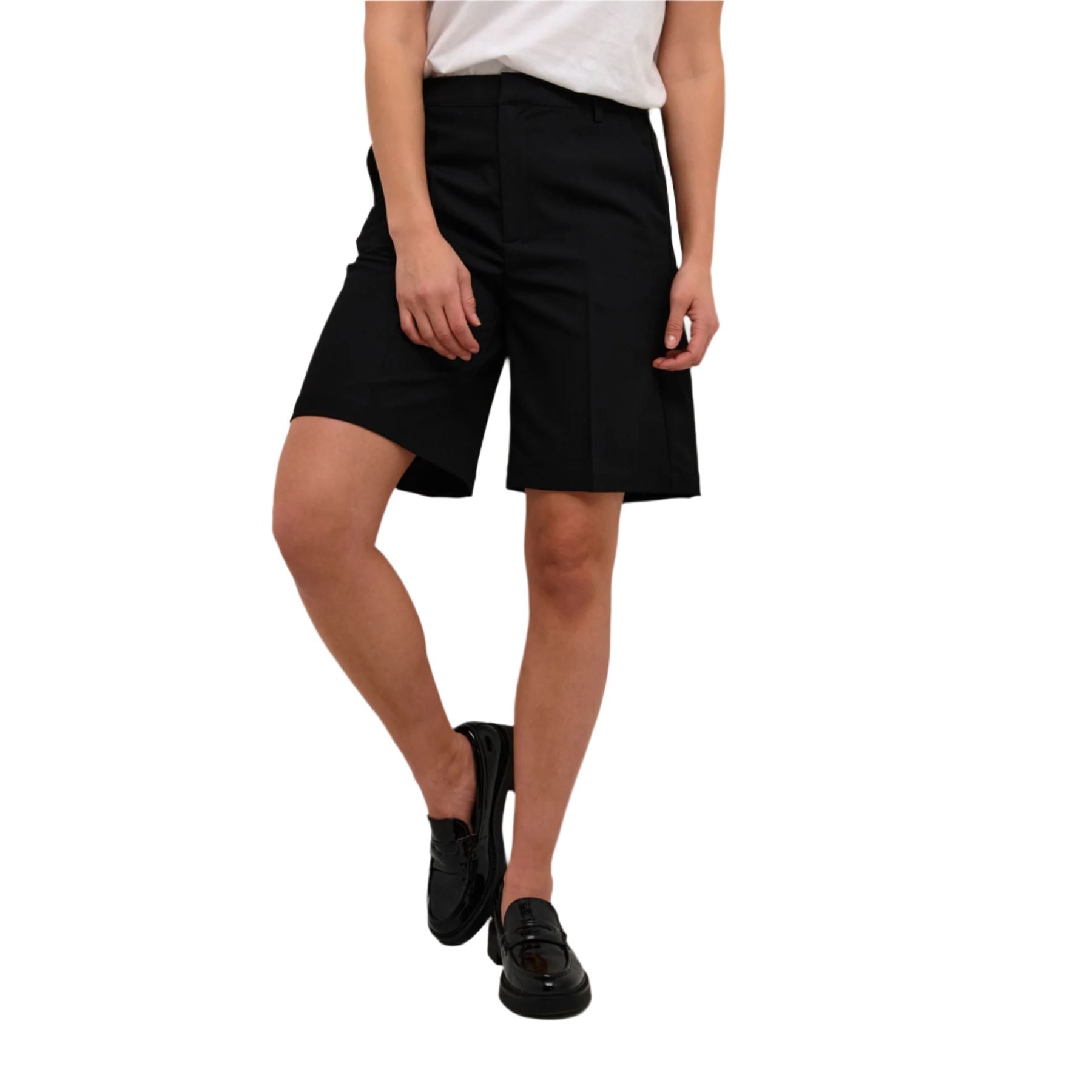 Kaffe Womens Shorts Sakura Zipper Black Deep