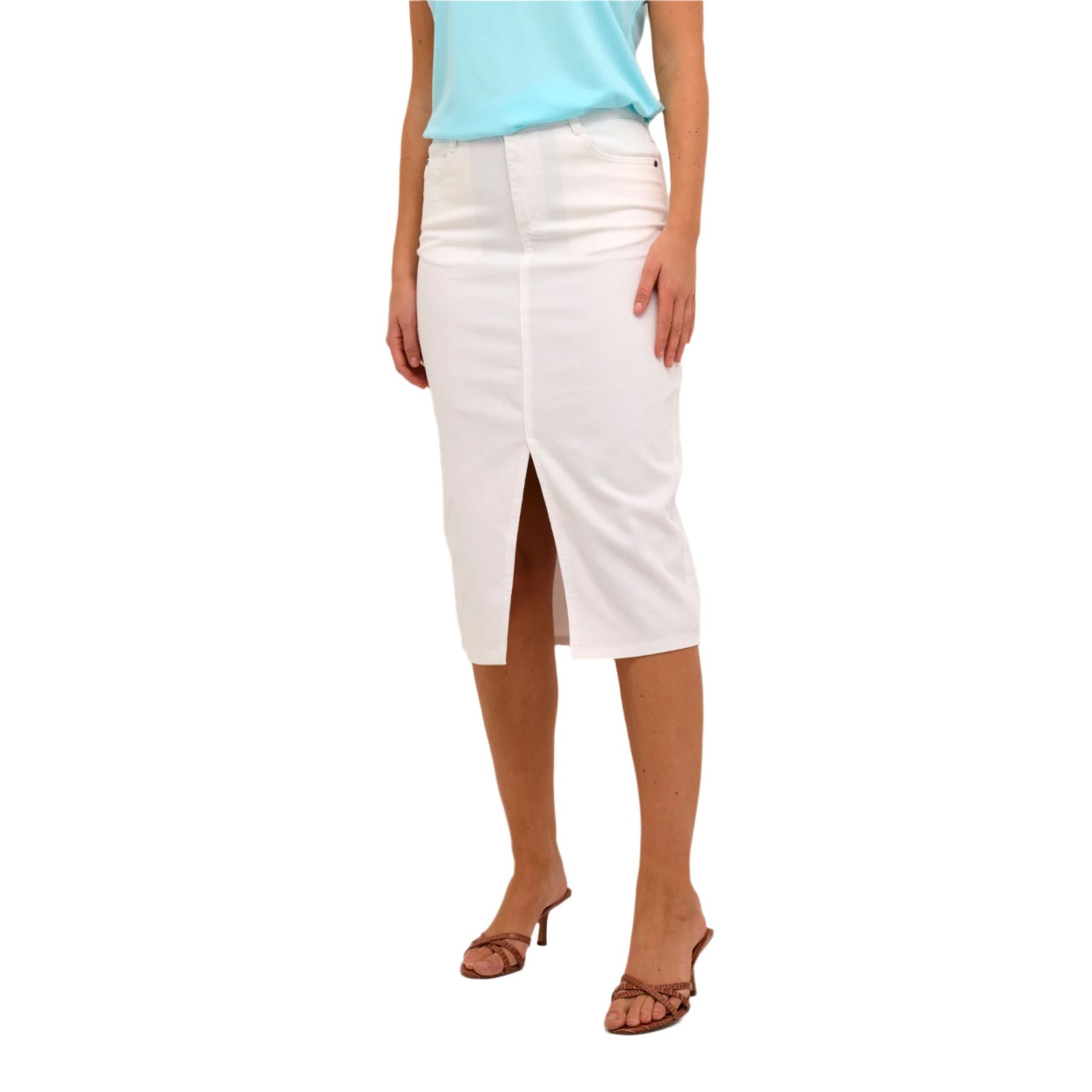 Kaffe women's grey denim clothing with zip