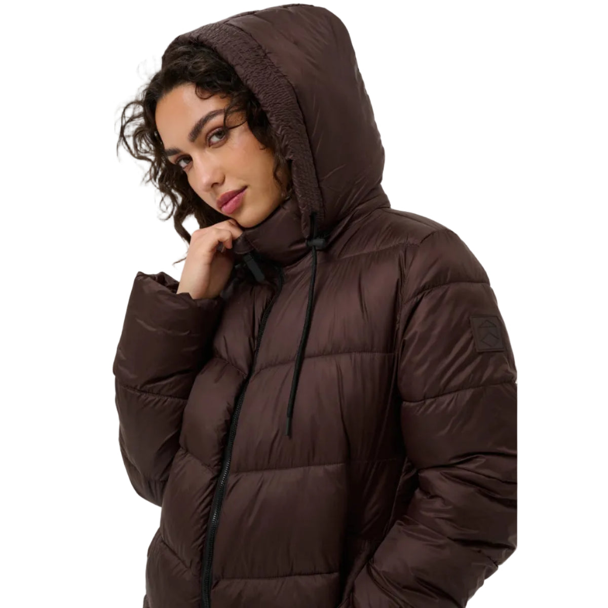 Kaffe Womens Puffer Coat KAsusanne Coffee Bean