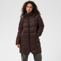 Kaffe Womens Puffer Coat KAsusanne Coffee Bean